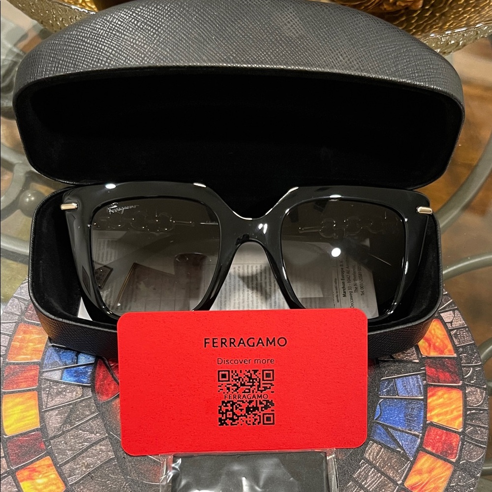 Salvatore Ferragamo Classic Black Sunglasses